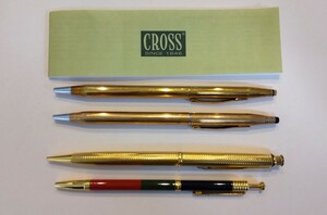 全国送料無料！CROSS クロス ツイスト式 ボールペン クラシック センチュリー 1/20 14KT 18KT GOLD パーカー 金 ゴールド シャープペン