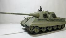 ☆★タミヤ 1/35 ハンティングタイガー/ヤークトタイガー シングルモーターライズ 非オリジナル改造 完成品 ジャンク☆★_画像4