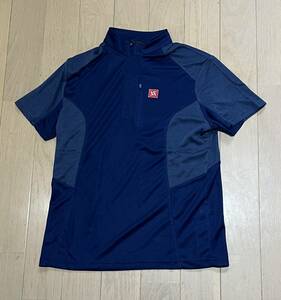 新品4000　イタリアＫＨＥＰＥＲＡ　4/1ZIP 夏用100％化繊半袖トレッキングシャツ　Ｍサイズ