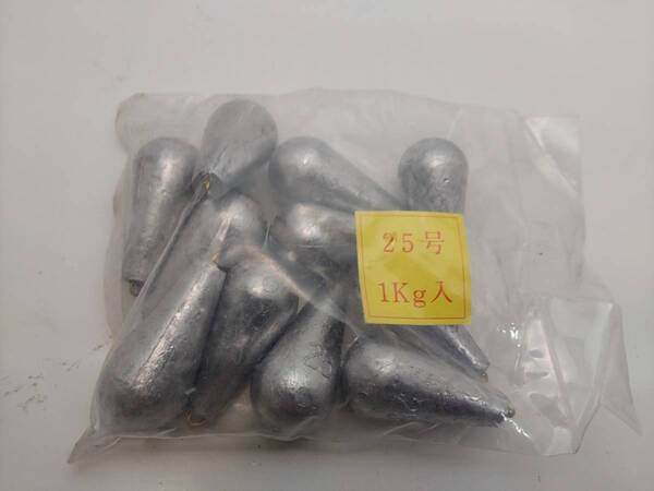 ナス型オモリ 25号 1kg