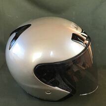 SHOEI ショウエイ J-FORCE オープンフェイスヘルメット　シルバースモークシールド ツーリング　バイク　59.60CM Lサイズ　中古_画像6