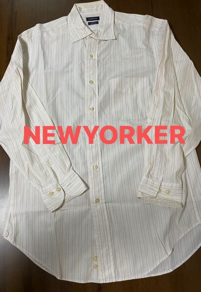 NEWYORKER メンズ　シャツ　L ストライプ シャツ 長袖 長袖シャツ