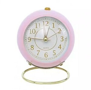 目覚まし時計 置時計 置き時計　ピンク　クロック 韓国 アンティーク かわいい 北欧　丸時計　おしゃれ　インテリア☆