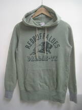 一点物!! Champion チャンピオン 復刻 ランナーズタグ 良柄 プリントスウェットパーカー RED BUFFALOES サイズ MEDIUM_画像1