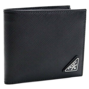 プラダ PRADA 財布 二つ折り 2MO738 QHH F0002 NERO ブラック メンズ ブランド財布