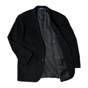 TC12さ@ MODULAR Aランク 美品 最高級カシミア ウール テーラードジャケット メンズ ブラック 黒