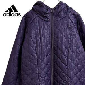 TB475.@ adidas quilting long cotton inside bench coat lady's protection against cold sport wear M size 0.6