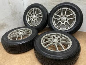 送料無料！STRANGER 15インチ 6J +53 PCD114.3 ダンロップ 195/65R15 ノア ヴォクシー シビラ ルミオン セレナ プレマシー アクセラ 4本