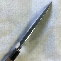 《新品 土佐打刃物 送料無料》和式スジ引型切付6寸両刃包丁・古式鍛造青紙1号絞り打・刀の様に大変研ぎ易く刃付し易く製作して有ります。 _画像3