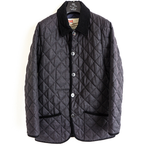 ★ Traditional Weatherwear WAVERLY ウール サキソニー キルティング ジャケット 40 グレー 送料込 メンズ Mackintosh コート ブルゾン