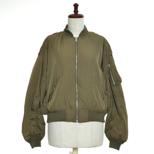 ■461919 ALPHA INDUSTRIES アルファインダストリーズ ■フライトジャケット MA-1 ブルゾン サイズM ナイロンツイル レディース カーキ