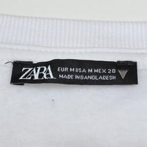 □442254 ZARA ザラ ■スウェットプルオーバーチュニック ワンピース 裏起毛 薄手 サイズM パワーショルダー レディース バングラデシュ製_画像5