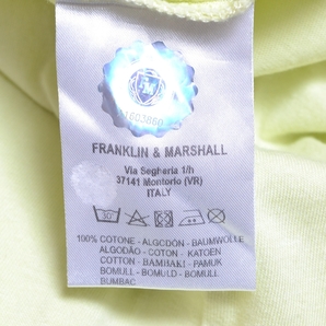 〇491246 FRANKLIN&MARSHALL フランクリン&マーシャル ◯半袖Tシャツ アーチロゴ トップス サイズXS メンズ ライトグリーンの画像6