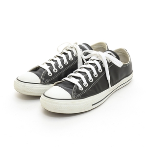 ●497298 CONVERSE コンバース スニーカー ●ALL STAR OX LEATHER オールスター 1B906 サイズ27.5cm レザー メンズ ブラック