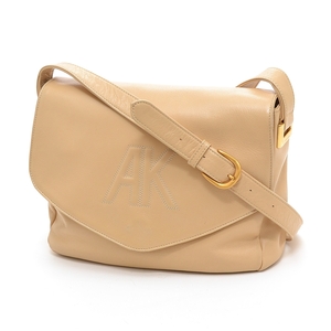 □460175 ANNE KLEIN アンクライン ◯ショルダーバッグ レザー レディース ベージュ