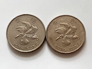 【希少品セール】香港 5ドル硬貨 1993年 2013年 各1枚 2枚まとめて