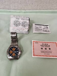 SEIKO アルバ　クロノグラフ　ジャイアンツ　腕時計　作動未確認