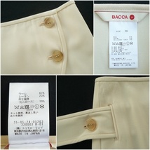 S5 2022AW BACCA バッカ ラップ風 ウールレイヨンツイル スリット スカート 定価￥28600 トゥモローランド 巻きスカート_画像4