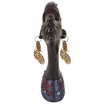 アフリカの王女ゲレの頭飾り彫像 ヌビアの乙女の彫刻胸像:バドゥ インテリア彫刻 ホーム工芸 リビング カフェ パブ 贈り物 輸入品_画像2