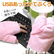 新品★特価★TMY USBウォーマー あったか手袋 USB ほんのり暖かい ヒーティンググローブ ピンク 左右セット WG-GL01PK_画像1