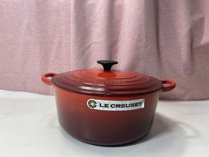 LE CREUSET ル・クルーゼ　ココットロンド 26cm 両手鍋 ホーロー鍋　(100s)