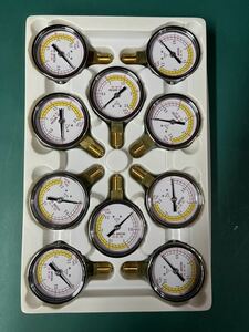 未使用品　NISSHIN 日新計器 圧力計　測定器　PRESSURE GAUGE 計10個　まとめ（80s）