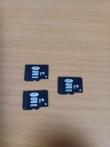 microSD 32GB 3枚／SDHC／ミニレター送料63円／マイクロSDカード／中古【商品説明欄必読】