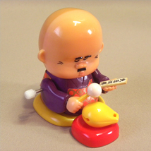 1980年代 当時物 セキグチ ゼンマイ ポクポク坊さん ( 古い 昔の ビンテージ 昭和レトロ おもちゃ ぜんまい ファンシー 人形 フィギュア_画像2