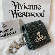 新品◆日本未入荷 ヴィヴィアン ウエストウッド イヤホンケース Milano VivienneWestwood グリーン 革 _画像1