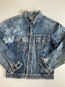 70年代 Levi’s BigE 70505 4th デニムジャケット USA製刺繍入り　ヒッピー　オレンジステッチ　ビッグE　色落ち　セカンド　サード