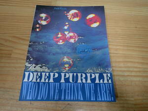 f3b　DEEP PURPLE ディープパープル　紫の肖像　バンドスコア　楽譜/タブ譜