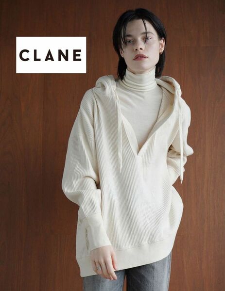 最終値下げ【CLANE】ヘビー リブ フーディ - HEAVY RIB HOODIE - カットソー