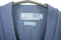 L937　Polo by Ralph Lauren　ポロラルフローレン　セーター　カーディガン　ネイビー　サイズL　_画像5