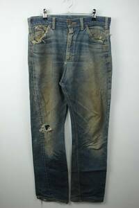 L232　ヴィンテージ　70S　リー　Lee　USA製　Union made in Usa　片耳　Gripperジッパー　サイド黒タグ　デニムパンツ　ジーンズ　W33