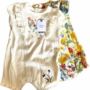 NEXT BABY up to 3months ロンパース 3枚組　　出産準備品　【新品】