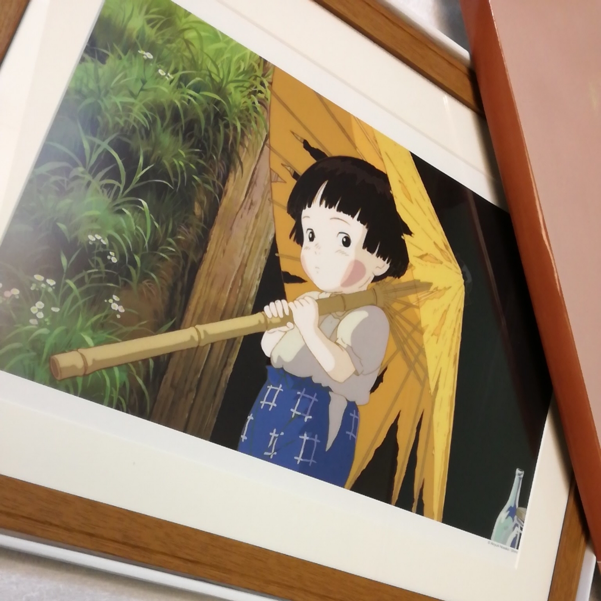Sehr selten! Studio Ghibli Grab der Glühwürmchen [Gerahmter Artikel] Poster Wandbehang Gemälde Postkarte Reproduktion Original Ghibli Kalender Hayao Miyazaki Isao Takahata, Comics, Anime-Waren, Andere