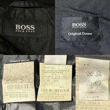 HUGOBOSS ヒューゴボス ダウンジャケット L〜XL相当 大きいサイズ ナイロン メンズ アウター 2way フード着脱可 黒 ブラック 肉厚 極暖_画像7