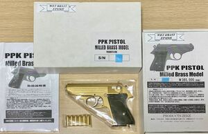 絶版 ZEKE ワルサー PPK 真鍮 削り出し モデルガン　 検)文鎮 PP PPK/S ジク マルシン マルゼン 無可動 CNC プライム WALTHER prime