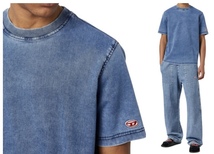 定価27,500円2022春夏DIESELディーゼルD-BIGGOR TRACK DENIMjoggジーンズハーフスリーブスウェット製品染KROOLEYprojectグレンマーティンス_画像3