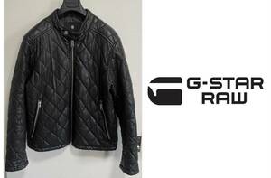 G-STAR RAW ジースターロウ/ダイヤモンドシェイプ キルティング中綿 シングルライダース BLACK