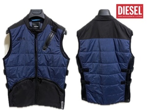 定価82,500円 DIESELディーゼル『 DIESEL X』 ハイスペック多機能 シンサレート中綿×ナイロンダウンベストjoggKROOLEYproject