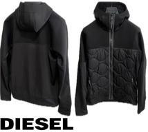 ※定価82,500円DIESELディーゼル『 DIESEL X』ハイスペック多機能ネオプレン×キルティングナイロンフーデットジャケットjoggKROOLEY_画像1