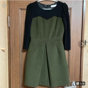 31 Sons de mode ワンピース　異素材ドッキング　カーキ色　美品