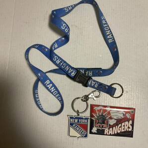 NHL NewYork Rangers ネックストラップ バッジ キーホルダー 3点 アイスホッケー ニューヨーク レンジャーズ