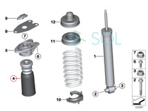 BMW F20 F21 リア ショック バンプラバー 補助ダンパー + ダストカバー 左右共通 116i 118d 118i M135i 33536855439 出荷締切18時_画像3