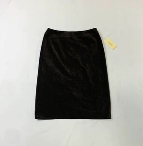 (未使用 レディース) STYLE ME スタイルミー // 東京スタイル ピーチスキン ロング セミタイトスカート (ダークブラウン系) サイズ 11 (L)