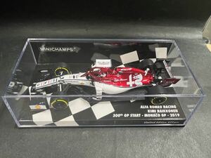 ミニチャンプス pma 417190607 アルファ ロメオ レーシング C38 キミ・ライコネン モナコGP 2019 F1通算300戦目