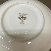 Noritake ノリタケ カップ&ソーサー 2客 色違い　セット ペア 延年舞 4542 ブルー ピンク ペア レトロ_画像10