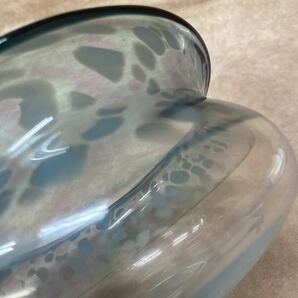 ガラス 鉢 ボウル 水鉢 アクアリウム 直径約20cm 口広 花瓶 生花 金魚鉢？ インテリア 花瓶の画像9