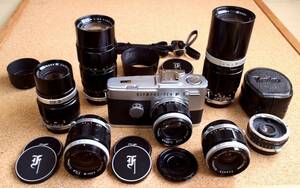 【整備動作品＆実写確認、美品ボディに標準40mm F1.4と広角20mm～望遠150mm X2の豪華セット！ 即決特典あり】 OLYMPUS PEN FT (現状渡しで)